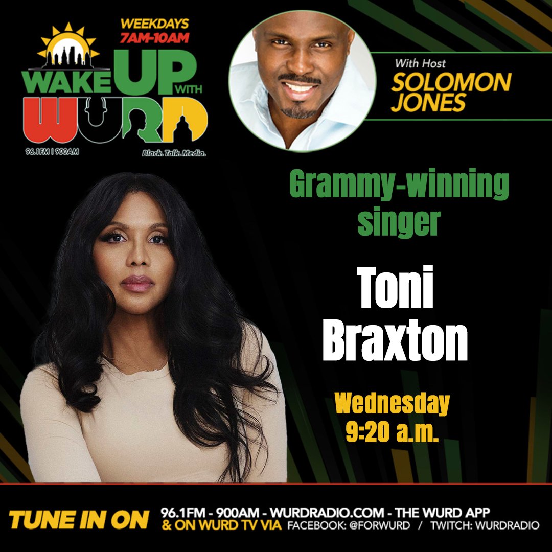 onwurd's tweet photo. Toni Braxton on WURD Radio!
Wed, May 8th at 9:20AM ET.
Hear her on love, music, health & more!
#WURDRadio #WakeupwithWURD #ToniBraxton https://t.co/nGxS2dG3Qn