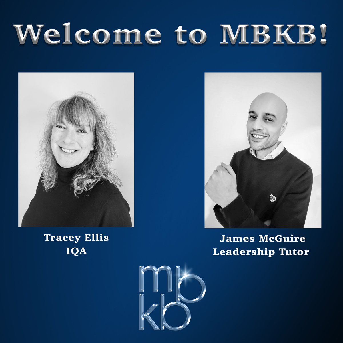Exciting News! 🌟

We're thrilled to welcome two exceptional individuals to Team MBKB: Tracey Ellis and James McGuire! 🚀

A warm welcome to our growing team! 🤝 Let's achieve greatness together!

#MBKB #MBKBTraining #OutstandingTrainingProvider #TeamMBKB #TeamExpansion