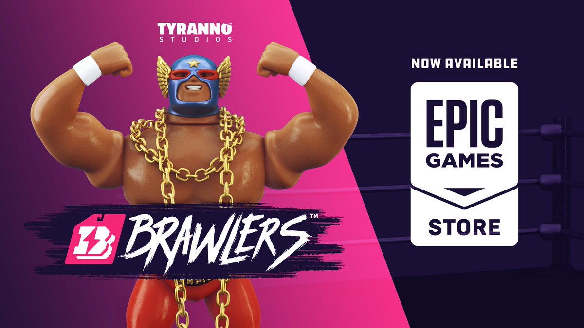 🤼‍♂️ Ready to Rule the #Brawlerverse? Leap into action in the @EpicGames Store! Download Brawlers for free and show off your wrestling prowess. The ring is calling - are you game? Download now: store.epicgames.com/en-US/p/brawle….