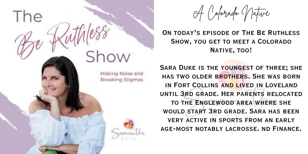 Mental. Health. Matters. The Be Ruthless Show is a place where we’ll be having the conversations other people don’t. The conversations other people won’t Episode: A Colorado Native @SamanthaMRuth @pcast_ol @tpc_ol @wh2pod @foa_ol @bus_ol web samantharuth.com/podcast