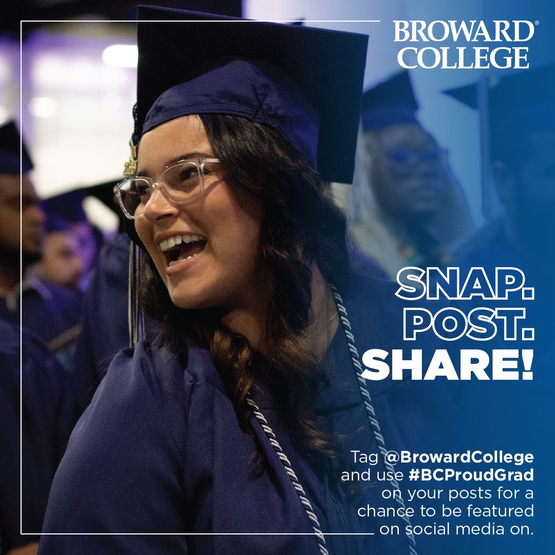 Your moment is here, Seahawks! 🎉✨ Remember to show off those proud smiles and epic cap tosses today! 📸🤩 Don't forget to tag @BrowardCollege and use #BCProudGrad for a chance to be featured on #BC's social channels. 🎓💙 #BCProud #ClassOf2024