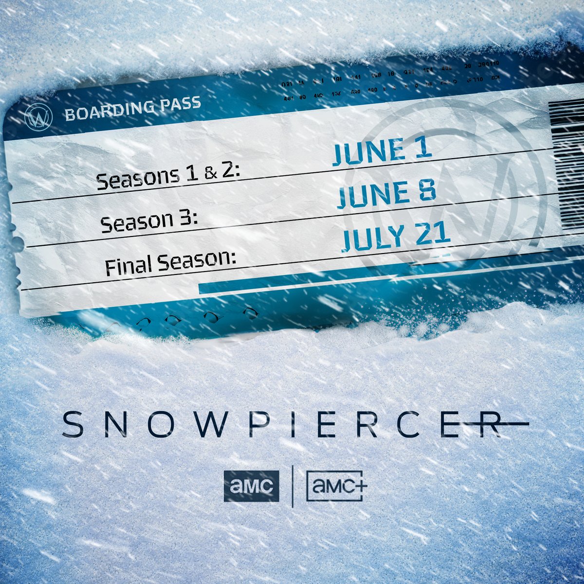 We've got your ticket to ride... 

#Snowpiercer's new home is AMC and AMC+.