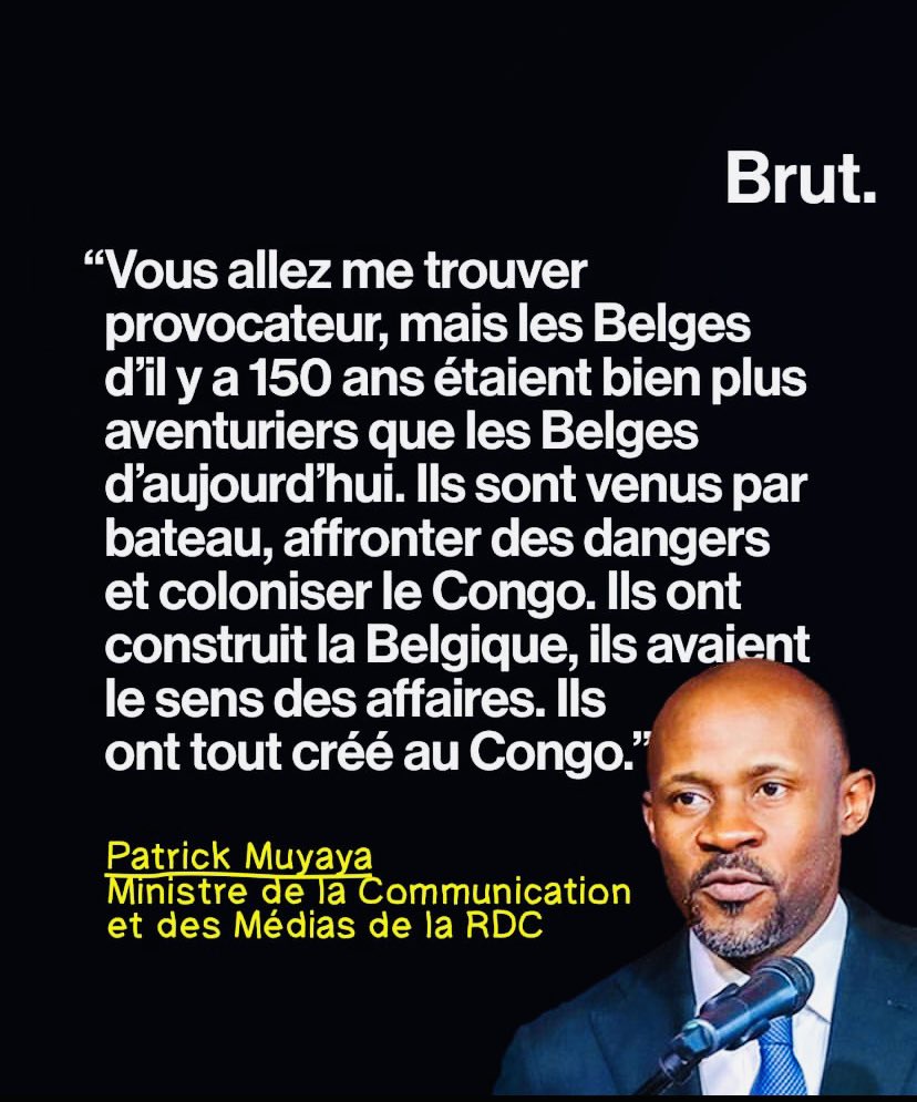 🚨PATRICK MUYAYA L’ALIENÉ PAR EXCELLENCE, L’HOMME DU NOUVEAU NARRATIF NEOCOLONIAL !

🚨SOUHAITE-T-IL UNE RECOLONISATION DE LA RDC PAR LA BELGIQUE ?

Ce Porte-parole du gouvernement congolais (#RDCongo) qui avait plus que jamais étalé son niveau élevé d’aliénation mentale en…