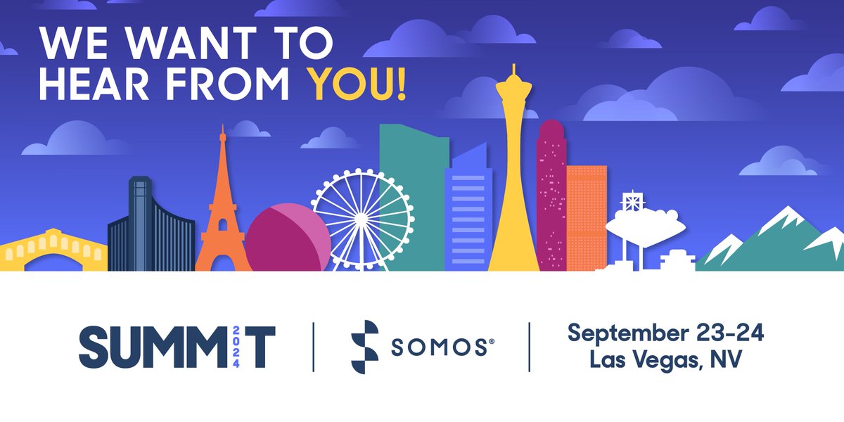 LAST CHANCE to submit feedback for the 2024 Somos Summit in Vegas! Let us know what topics you're eager to learn more about! Interested in sharing your expertise on stage? Complete this survey to make your voice heard: bit.ly/3PQoA6c