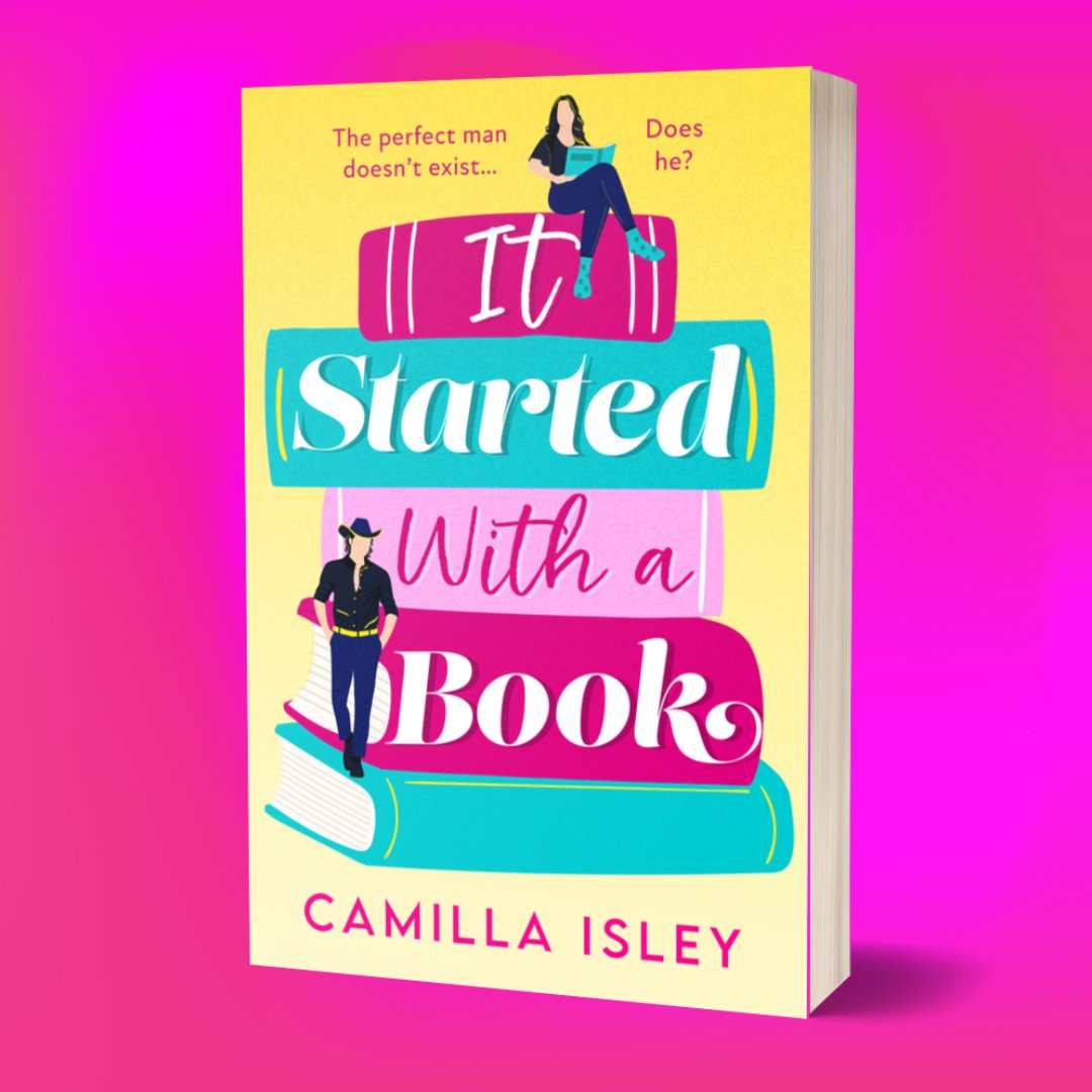 💝 COVER REVEAL 💝 Have you ever thought 'I wish my book boyfriend were real'? 👀 Then you can't miss #ItStartedWithABook, bestselling author @camillaisley's new rom-com, perfect for fans of Ashley Poston! 💕 Out 5th July and now available to pre-order! ✨ mybook.to/startedbooksoc…