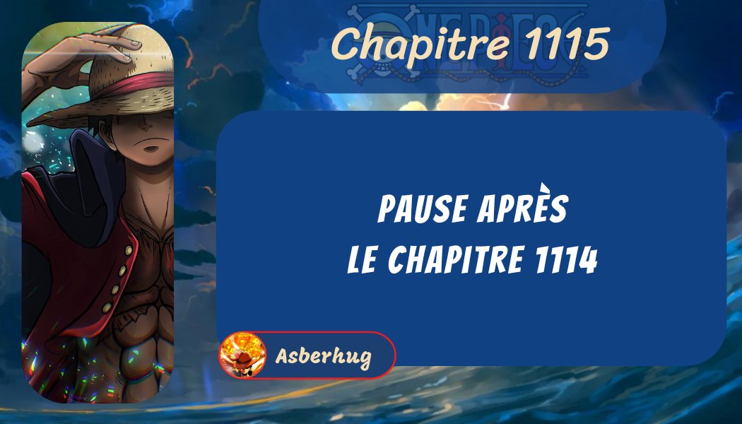#ONEPIECE1114 #OPspoilers          

[Thread Leak Confirmés]
Chapitre 1114 One Piece 🏴‍☠️

📌 Annonce :
Pause la semaine prochaine !