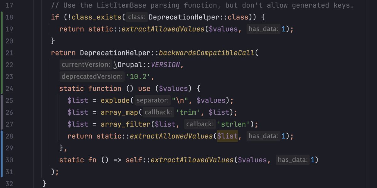 For #drupal module developers, here’s a simple and clear example of using DeprecationHelper to support both deprecated and non-deprecated code in the same version of a module. buff.ly/3UlPh4g Via @nmdmatt