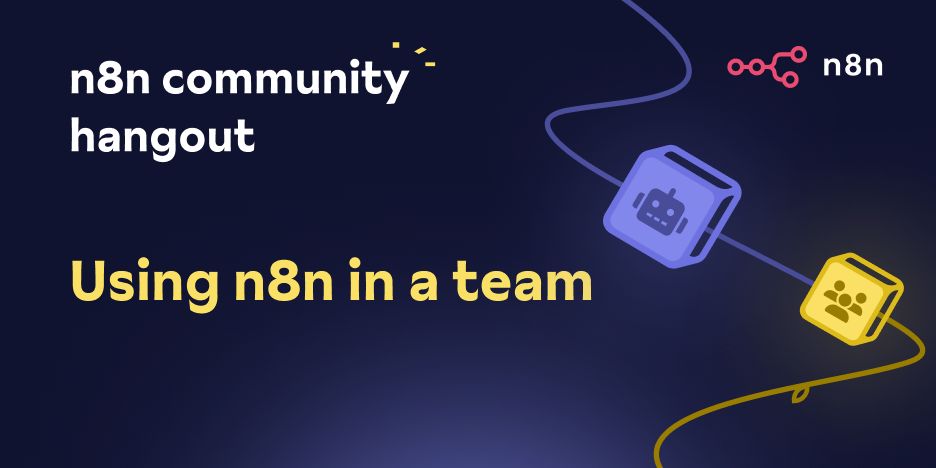 Our next Community Hangout will be on Thursday, May 16 at 5PM (Berlin). This month we’re focusing on using n8n in a team setting. How do you collaborate, share credentials and document your work? Register for the event on buff.ly/3UuO4rs
