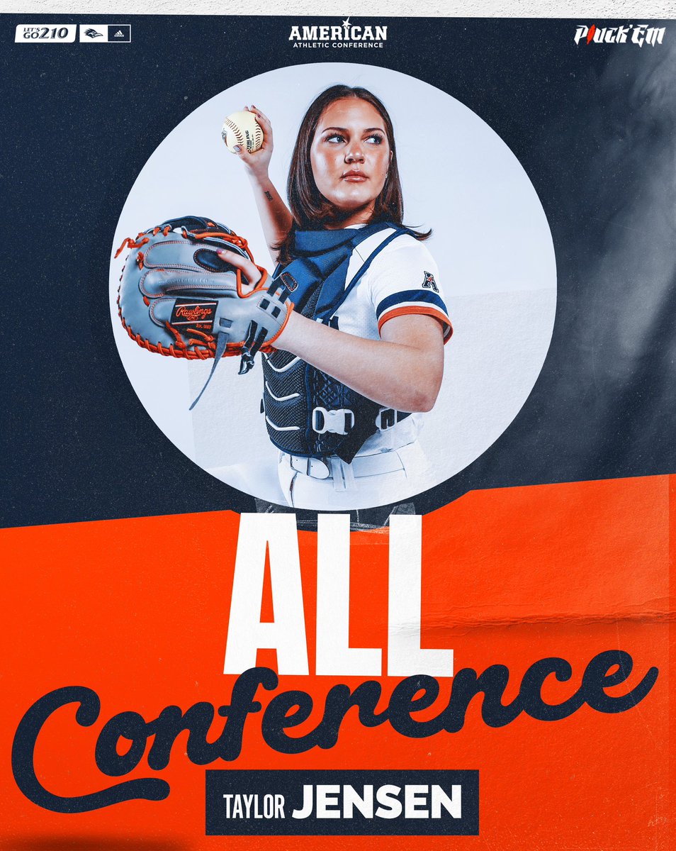 𝒮𝑒𝒸𝑜𝓃𝒹-𝒯𝑒𝒶𝓂 𝒜𝓁𝓁-𝒞𝑜𝓃𝒻𝑒𝓇𝑒𝓃𝒸𝑒 Give it up for catcher Taylor Jensen, who was named to the All-AAC Second Team! 👏👏 📰 Full Story: bit.ly/4b8vhJr #BirdsUp 🤙 | #LetsGo210 | #PluckEm 🪶