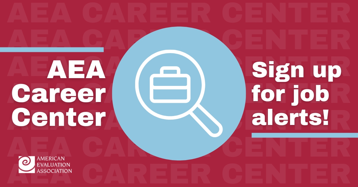 Looking for a new career in the evaluation field? Sign up for job alerts on the AEA Career Center and receive email updates about new jobs. eval.org/Community/Care…