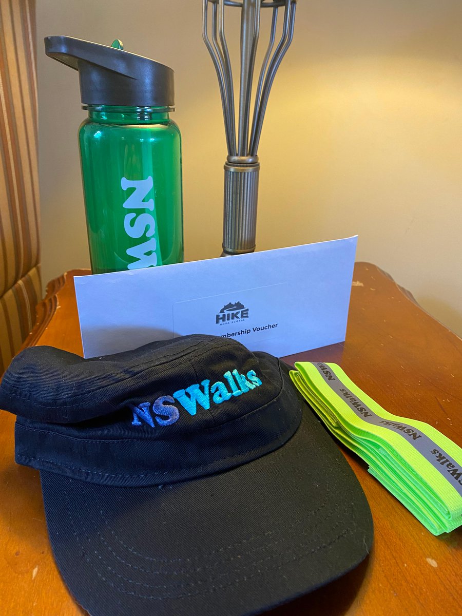 Lots of fun prizes up for grabs for participants on Nova Scotia Walk Day!! We will be drawing four prize packs, which includes a NS Walks Cap, Water Bottle & 2 reflective arm bands! Plus a 1 year Hike NS membership Join a walk in your area for NS Walk Day hikenovascotia.ca/ns-walks-event…