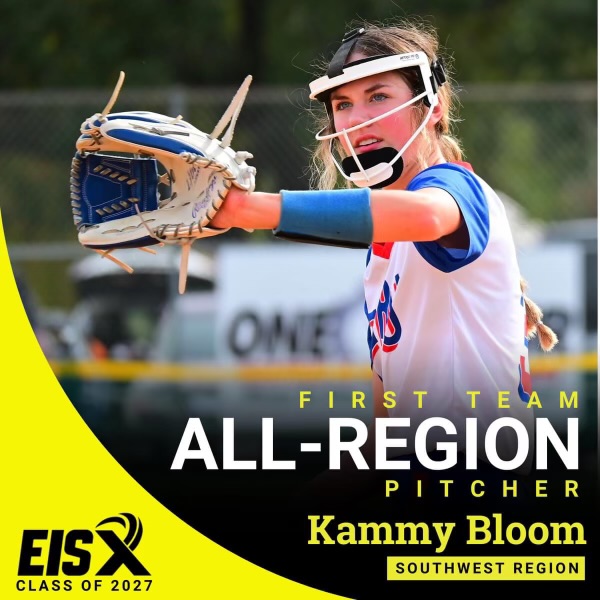 Kammy Bloom makes the ExtraInnings Softball Class of 2027 Southwest All-Region Player List. @TexasGlory @ExtraInningSB