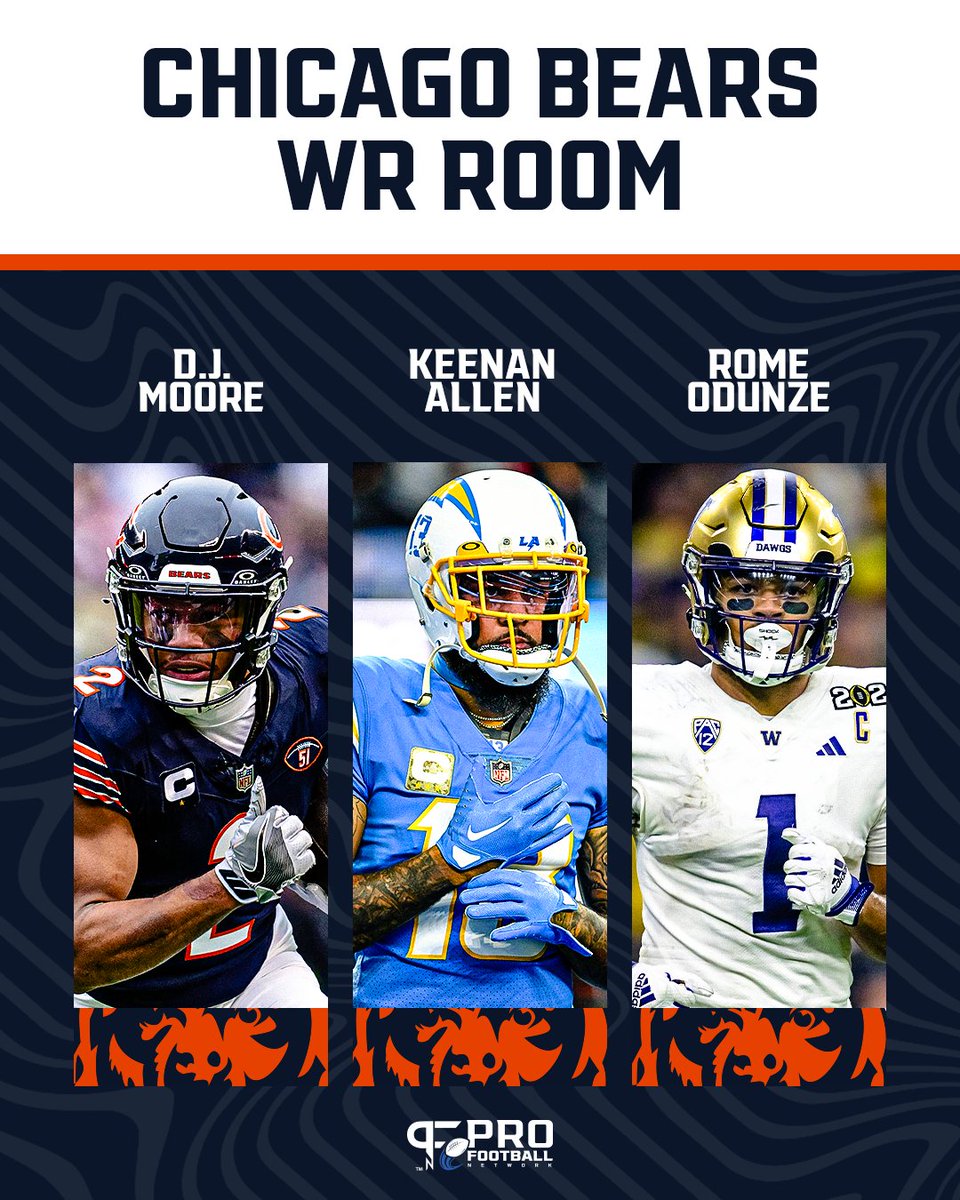 D.J. Moore says it'll be a 'race to 1,000' in Chicago. 💨 Who will lead #DaBears in receiving in 2024? 🤔