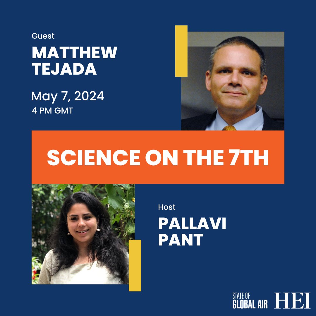 Join us live in an hour for #ScienceOnThe7th as @pallavipnt speaks with guest Matthew Tejada, @NRDC about air quality and environmental justice in the US. 📺 Watch here: tinyurl.com/y594wdjr ⏰ 12PM EDT | 4PM GMT #AirQuality #ScienceOnThe7th