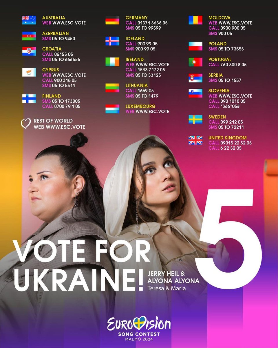 Cheering for 🇺🇦 Eurovision win! Give your votes to Alyona Alyona & Jerry Heil, they deserve it!