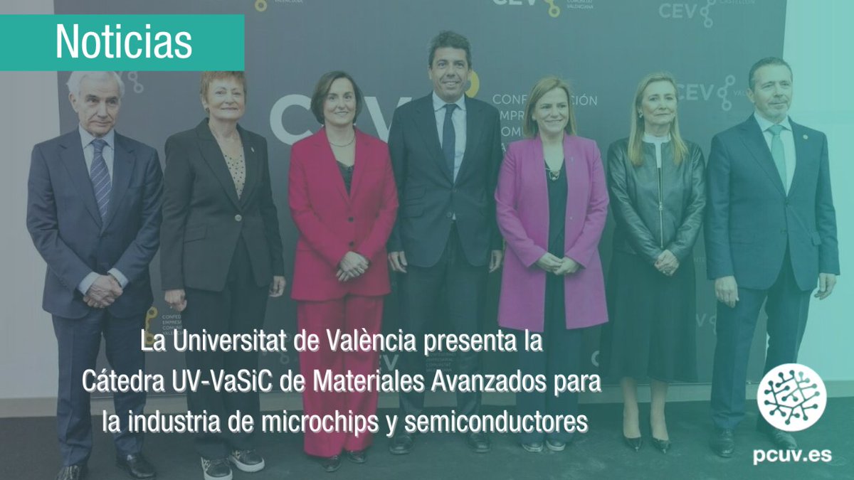📰| #EmpresasPCUV 🤝 La Universitat de València presentó la Cátedra UV-VaSiC de Materiales Avanzados para la industria de microchips y semiconductores en la primera edición del València Silicon Forum.  Lee la noticia ⬇️ news.pcuv.es/home-pcuv-la-u…