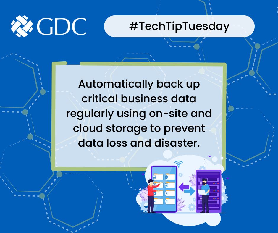 Keep your business data safe! Regular automatic backups + a mix of on-site and cloud storage = solid defense against data loss. 🌐💾 Ready to upgrade your backup strategy? #DataSecurity #CloudStorage