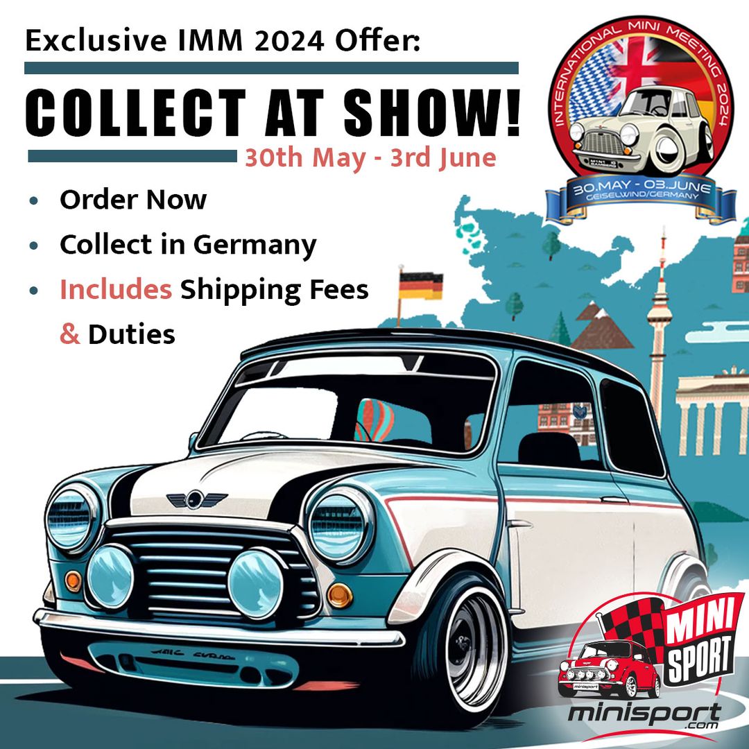 Time’s running out! 🚨 Just one week left to grab your Mini must-haves to be delivered to the IMM 2024 Germany with our Click and Collect service! Head to minisport.com now to grab your goodies and collect straight from the IMM2024 in Germany! #IMM2024 #minisportltd