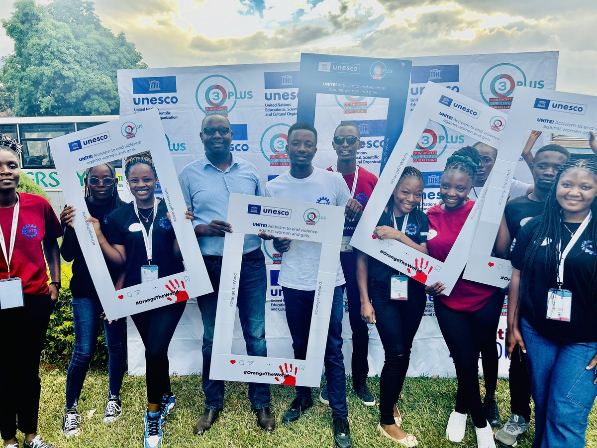 Joined students #Peer Educators supported by #UNESCO @03PlusProject at Northen Technical College in #Ndola in their activism to #EndGBV against Women and Girls Universities.#Orangetheword @UNESCO @MrsHichilema @UN_Women