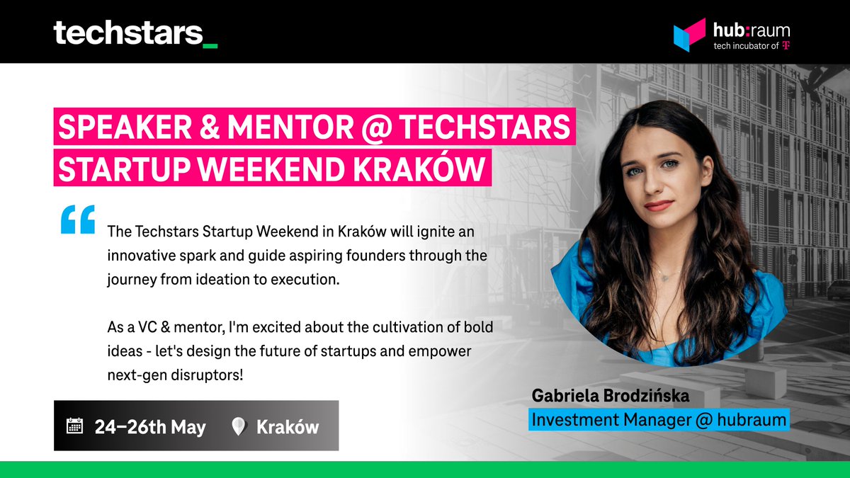 We're excited to partner with @Techstars for the AI #Startup Weekend in Krakow! 🤝 Join 150 innovators and innovate with #AI, get mentored by experts and potentially turn your idea into a startup. Our Investment Manager Gabi will be there! Register now: bit.ly/3JPudhx