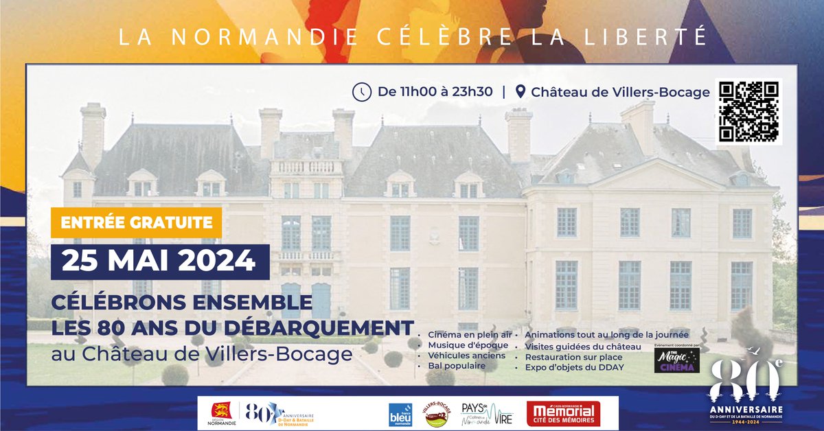 Le Château de Villers-Bocage, icône chargée d'histoire et de sensations, s'apprête à transporter les visiteurs dans un voyage sensoriel inoubliable pour commémorer les 80 ans du Débarquement. Inscriptions : chateauvillersbocage.com/80dday/#inscri…