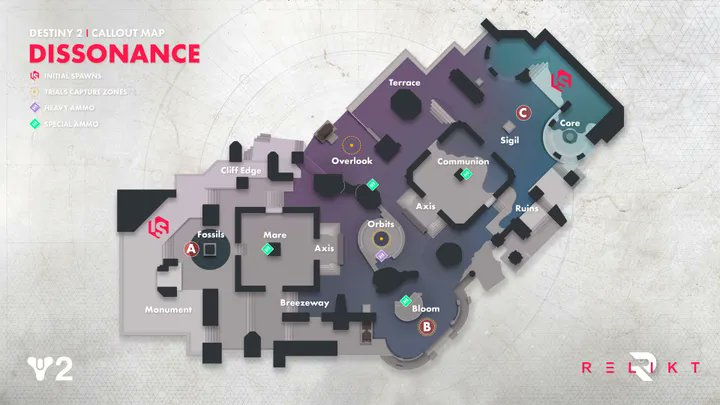 New PvP callout maps | #Destiny2 

🌃 Cirrus Plaza
❄️ Eventide Labs
🔺 Dissonance

💻: @DestinyTheGame & @r3likt