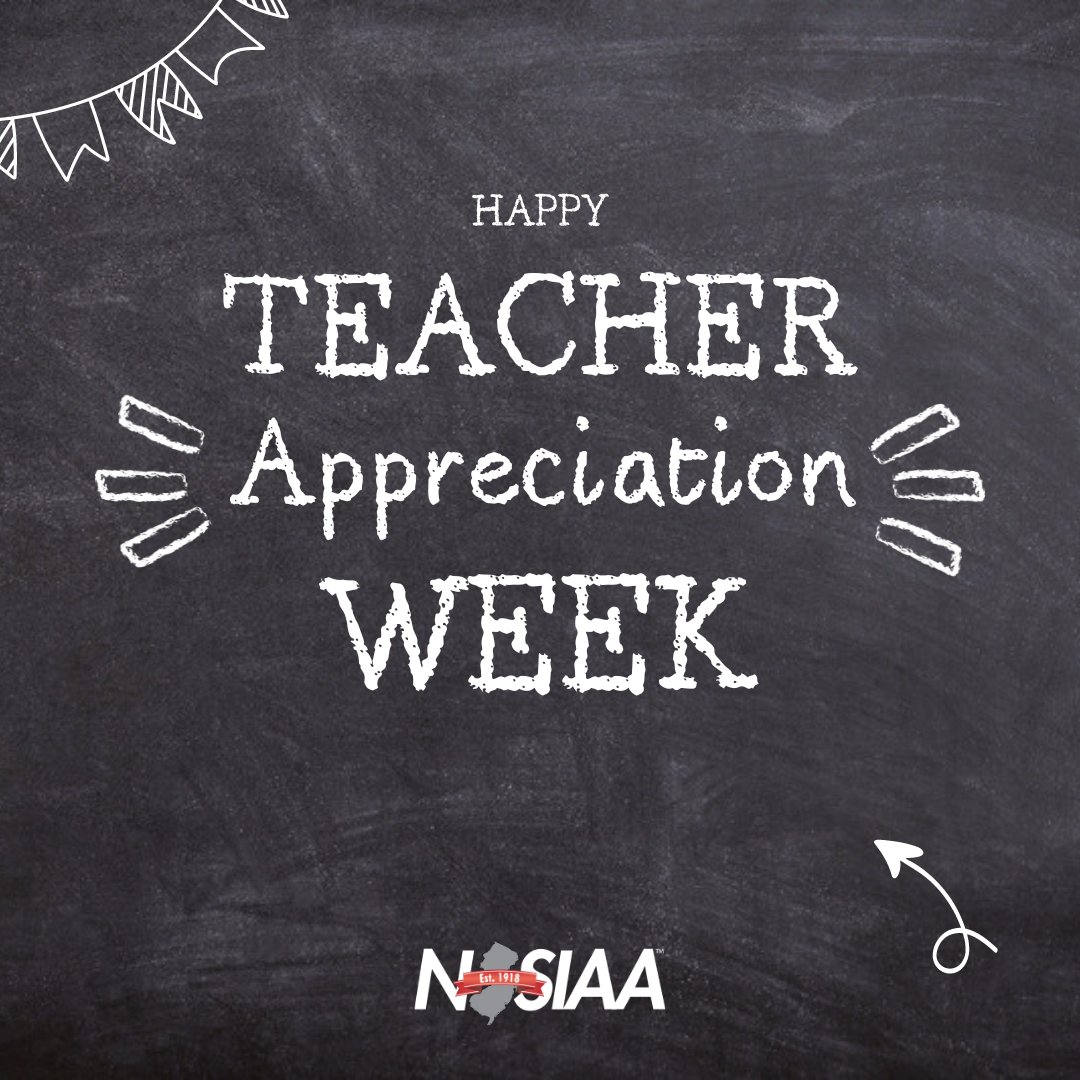 NJSIAA thanks all the amazing educators across the state for their hard work and dedication to our student athletes. Thank you for all that you do! #TeacherAppreciationWeek