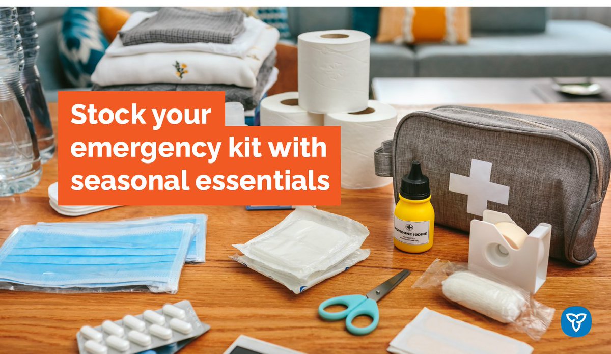 Along with year-round essentials, stock your emergency kit with seasonal items like sunscreen, bug spray, extra hats and gloves. For a list of kit essentials, visit: ontario.ca/BePrepared #EPWeek2024 #Plan4EverySeason #PreparedON