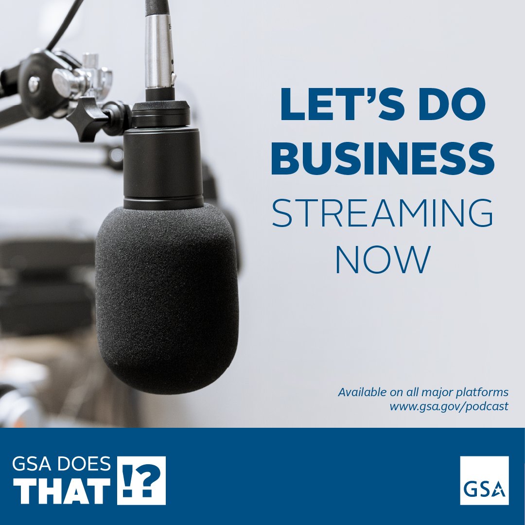 🎙️ Tune in for the latest episode of #GSADoesThat. @USGSA is diving deep into government contracting with the Multiple Award Schedule (MAS) program. Hear insights on navigating the application process & unlocking opportunities for your business. 

ow.ly/PEcK50Ryv8a
