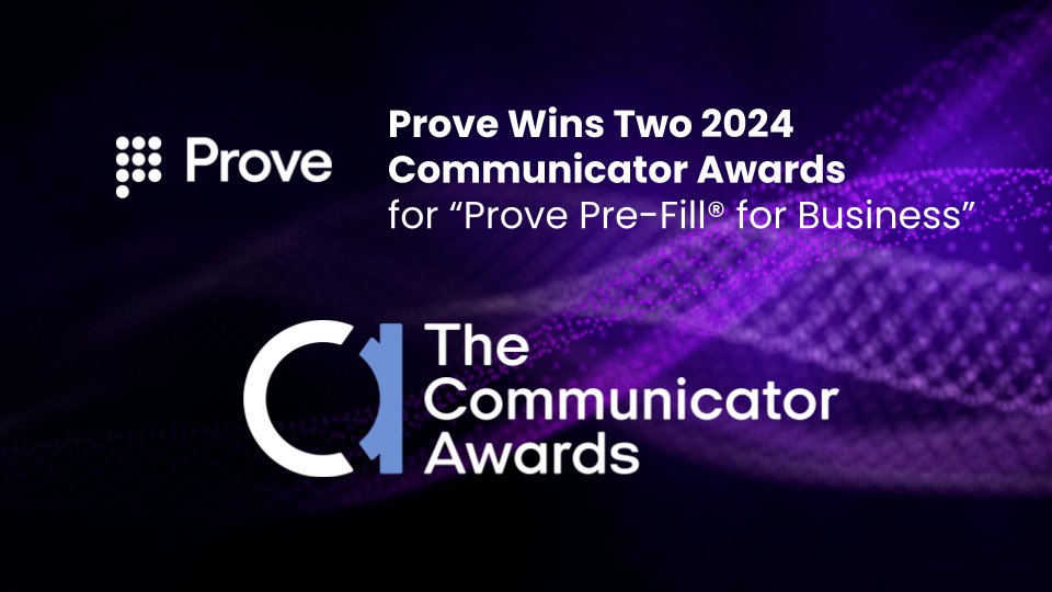 🏆 We're thrilled to announce that @ProveIdentity has been awarded TWO 2024 Communicator Awards for “Prove Pre-Fill® for Business”: Excellence Award in ‘Campaign - Business-to-Business’ and Distinction Award in ‘Campaign - Financial Services.’ communicatorawards.com/winners/winner… A big thank
