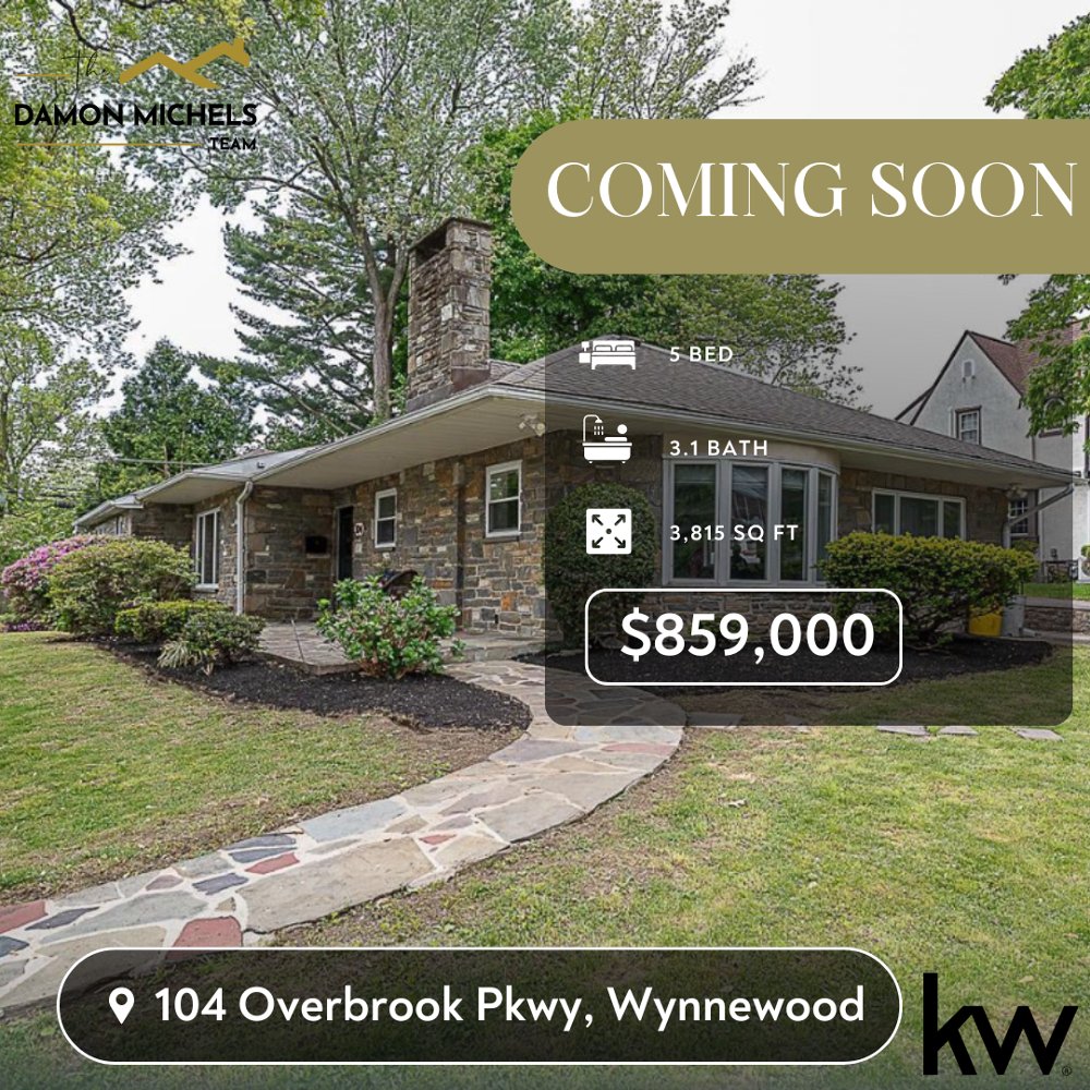🌟 Coming Soon! 🏡 Don't miss out on this fabulous property at 104 Overbrook Pkwy, Wynnewood. Stay tuned for more details.
#ComingSoon #Wynnewood #RealEstate #KWMainLine #TheDamonMichelsTeam