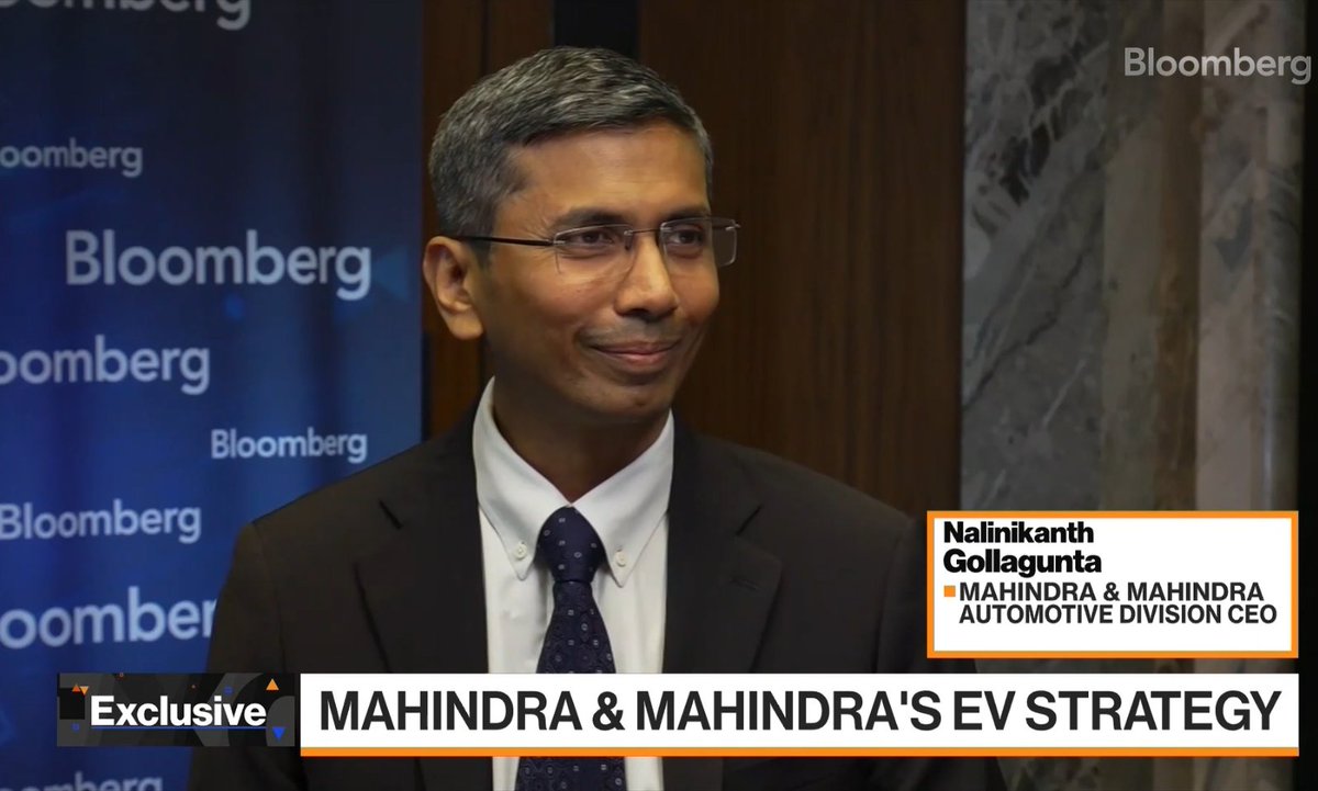 Dive into details of our electric vision as Nalinikanth Gollagunta, CEO, Automotive Division, Mahindra & Mahindra talks to Stephen Engle of Bloomberg Markets Asia, about future of EVs in India, at BNP Paribas Global EV and Mobility Conference. Watch here: bit.ly/MahindrasEVStr…