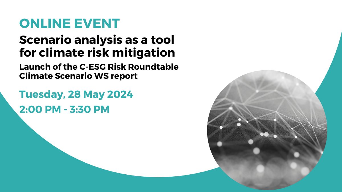 The launch of the report on Scenario Analysis by the C-ESG Risk RT is coming on 28 May! The launch event will bring together experts to explore: ➡️Common practices & challenges ➡️Different valuation standards & gaps in applicability Register at bit.ly/3UyIO6d