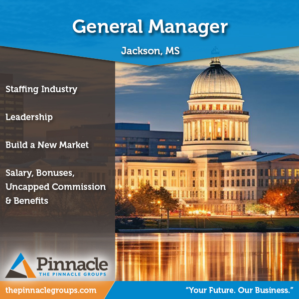 Join our team in Jackson, MS, as we continue to grow one of the nation's best Staffing Companies!

thepinnaclegroups.com/jobs/general-m…

#jacksonjobs #jacksonms #jacksonmsjobs #staffingagency #staffingfirm #staffingcompany #gmjobs #generalmanagerjobs #applynow #nowhiring