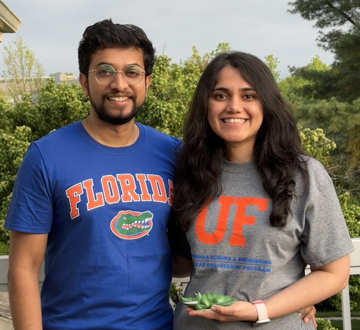 “Thrilled to share the big news: This Fall, @enzymeKattalyst & I are joining @UF🐊as Assistant Professors!” I will lead the Narayananlab.com as Ten. Track Assistant Professor @UFChemistry and Prajakatta will start as an Instructional Assistant Professor @UFMSE #NewPI