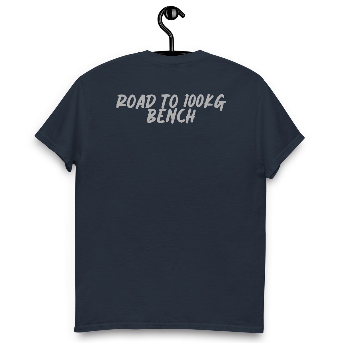 Benching your way to greatness with our 'Road to 100kg Bench Tee'! 💪🏋️‍♂️ Take your workout to the next level in style, click the link to shop now! #GymLife #FitnessGoals #AthleticWear #TrainHard #ShopNow