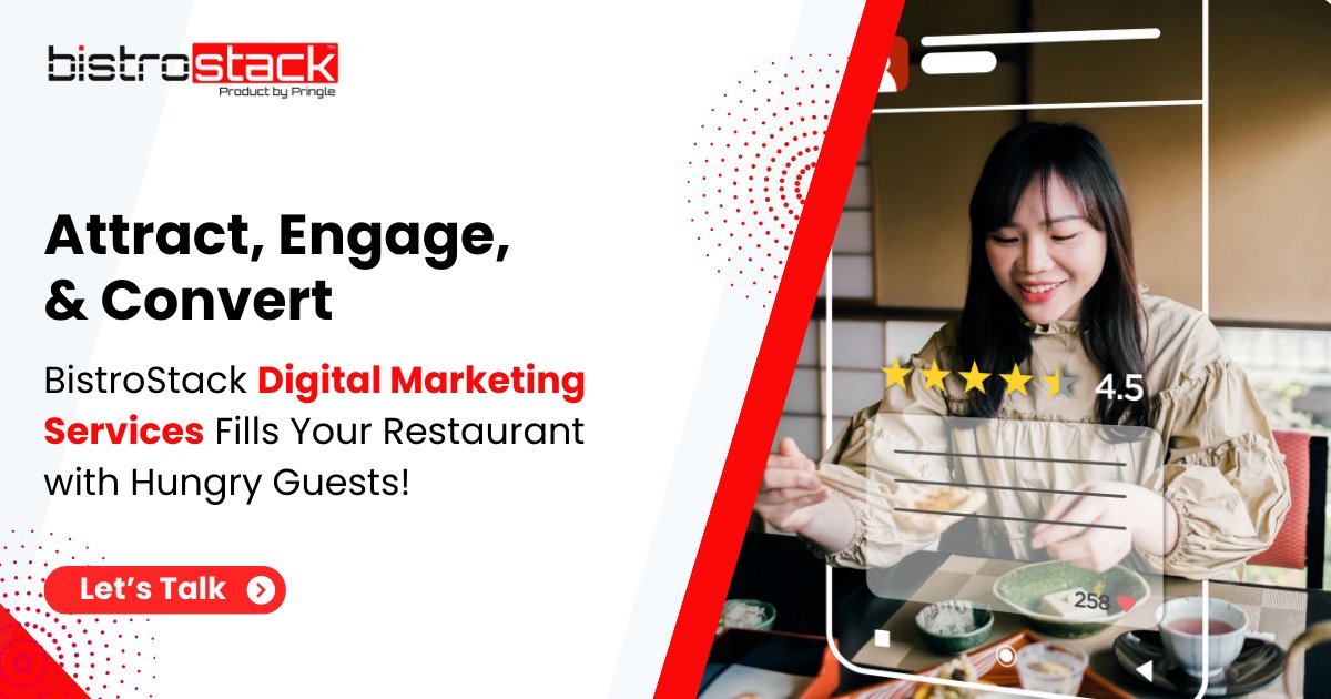 Attract, engage, and convert customers with BistroStack Digital Marketing Services! Our expert team will fill your tables with hungry guests eager to savor your delicious offerings. 

bit.ly/3Prjyur

#GrowYourRestaurant #BistroStack #Restaurants #RestaurantMarketing