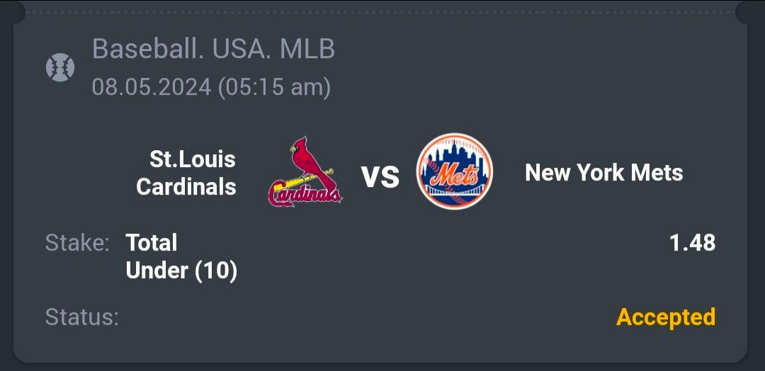 Baseball - MLB

St. Louis Cardinals vs New York Mets

⚾ Under 10
🔖 1.48
💵 10 Units

#GamblingTwitter #SportsBetting #TeamParieur #SportsPicks #Betting #A3RBET #FreePicks #SportsBettor

#MLB #MLBPicks #MLBTwitter #Baseball #STLCards #ForTheLou #LGM

Like + RT