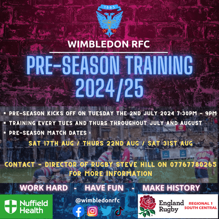 PRE-SEASON TRAINING AND MATCH DATES ANNOUNCED #Pitchero wimbledonrfc.co.uk/news/pre-seaso…