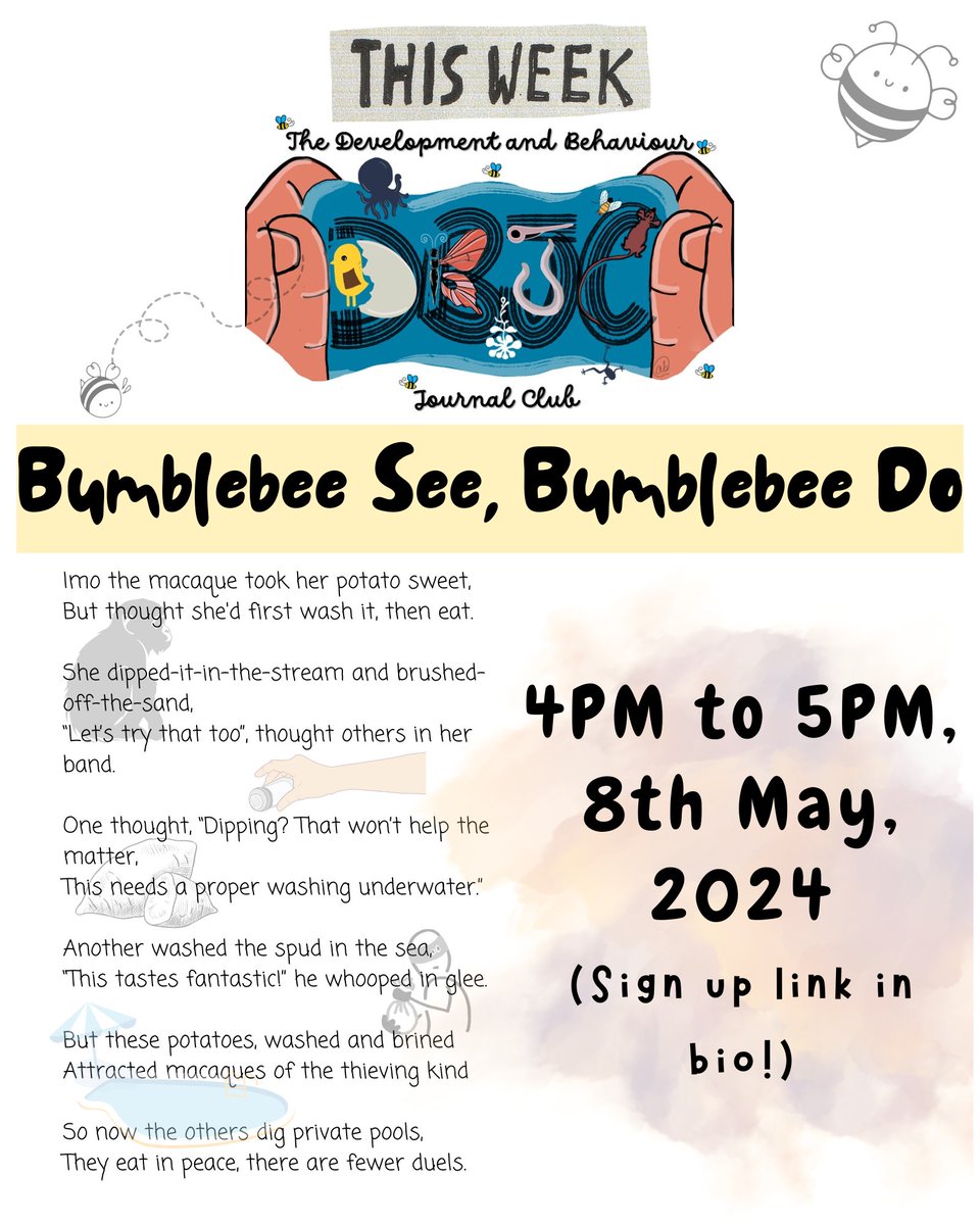 dbjc_bdbc (@dbjc_bdbc) on Twitter photo Hello folks! This week, we have <a href="/Ayontho/">Ayanthi Bhattacharya</a> presenting some fantastic work done by <a href="/alicedbridges/">Dr Alice Bridges</a> et al. on bumblebees. Details👇, sign up🔗in bio. Join us! Hello folks! This week, we have <a href="/Ayontho/">Ayanthi Bhattacharya</a> presenting some fantastic work done by <a href="/alicedbridges/">Dr Alice Bridges</a> et al. on bumblebees. Details👇, sign up🔗in bio. Join us!
