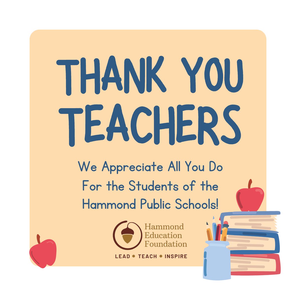 Join us in thanking our teachers for all they do for our students within the School City of Hammond!