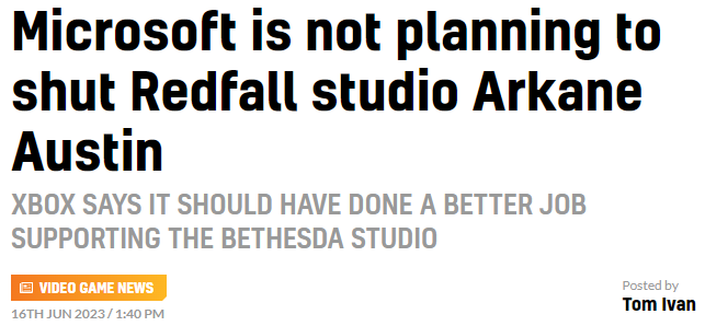 -Forces them to make a game no one wants
-Rushes them to ship early
-Blames them on a podcast
-Apologizes for that &amp; takes blame
-Says they won't shut them down
-Shuts them down