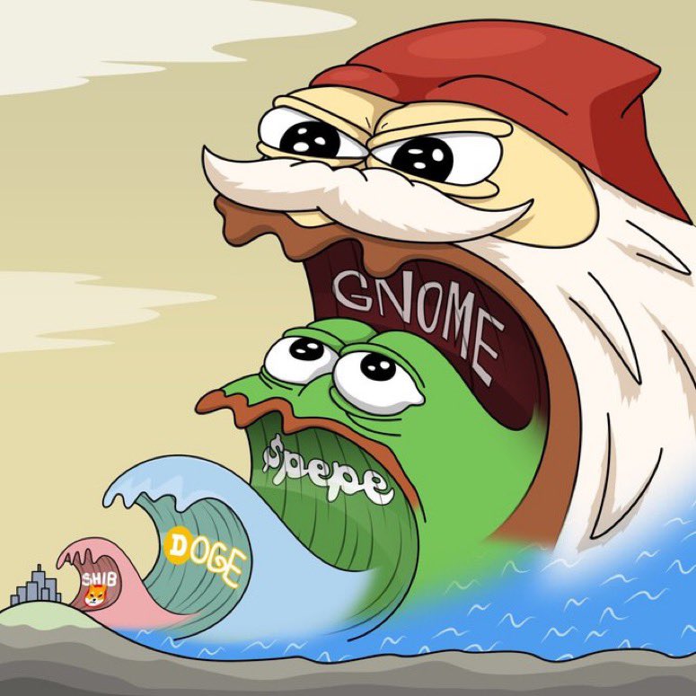 😂 I'm gnoming so hard rn. Aped this $Gnome meme and the devs are going so hard at it. Have their game live and will soon update a lot of stuff. The closest competition to @Gnome0xLand is FrenPet which has $35m MC (35x of $GNOME) Gosh I am so early on this.