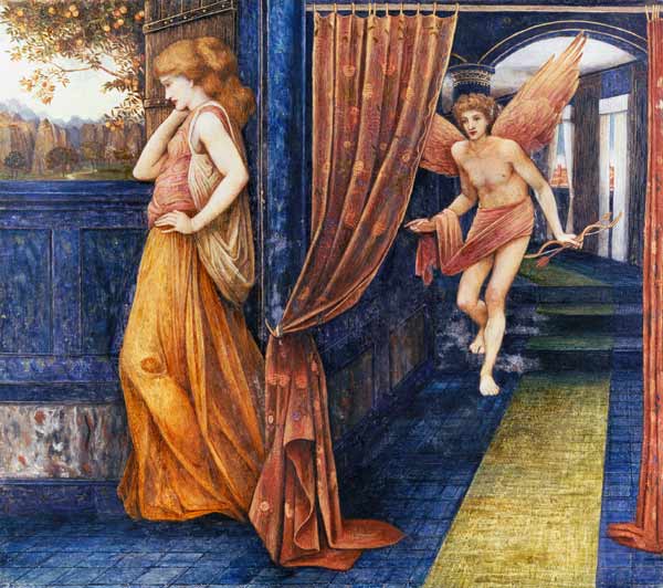 John Roddam Spencer Stanhope 'Cupido y Psique' #pintura