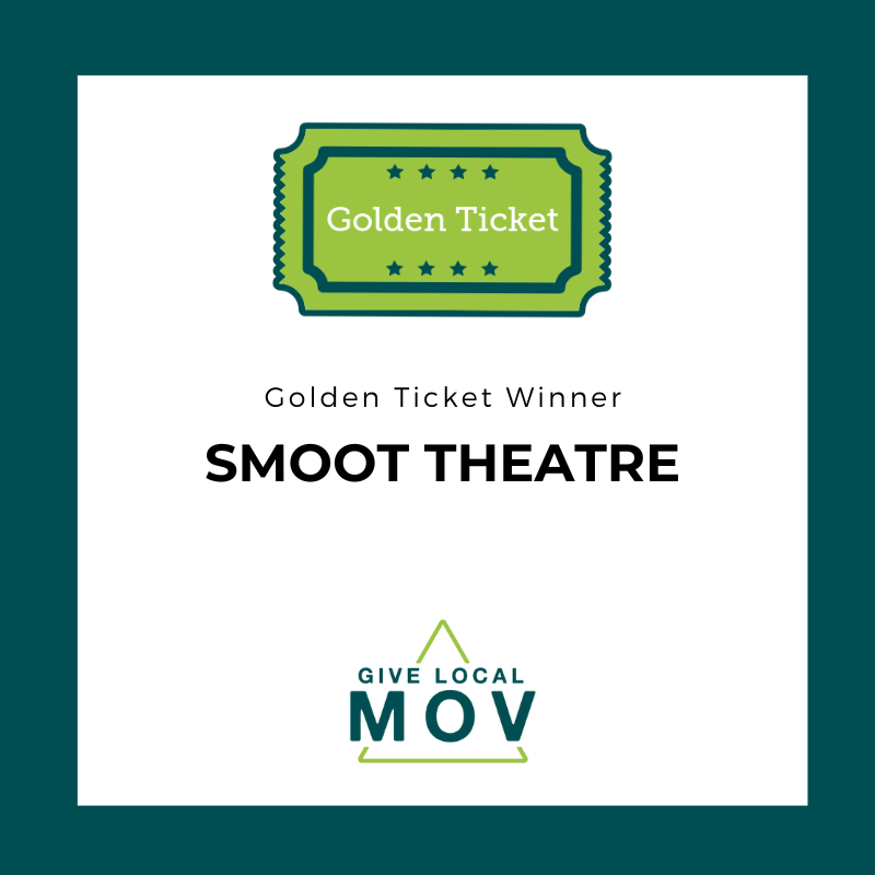 GiveLocalMOV's tweet image. Thanks to a donation from Judy &amp;amp; Bob Langkamer  ---  The Smoot Theatre is the winner of our 9am Golden Ticket!   🎉