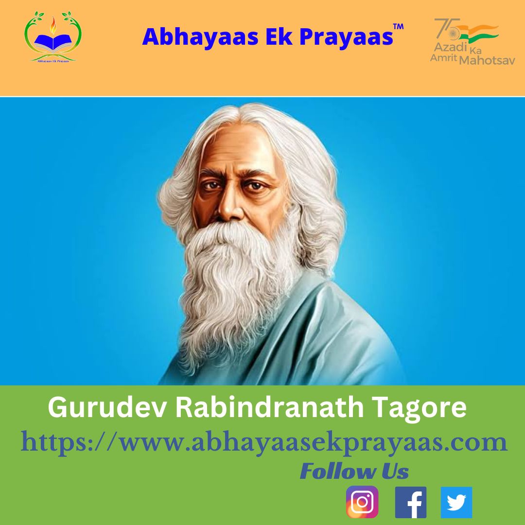 #GurudevRabindranathTagore was a #Bengali polymath who was active as a poet, writer, playwright, composer, philosopher, social reformer, and painter during the age of Bengal #Renaissance. #Gurudev