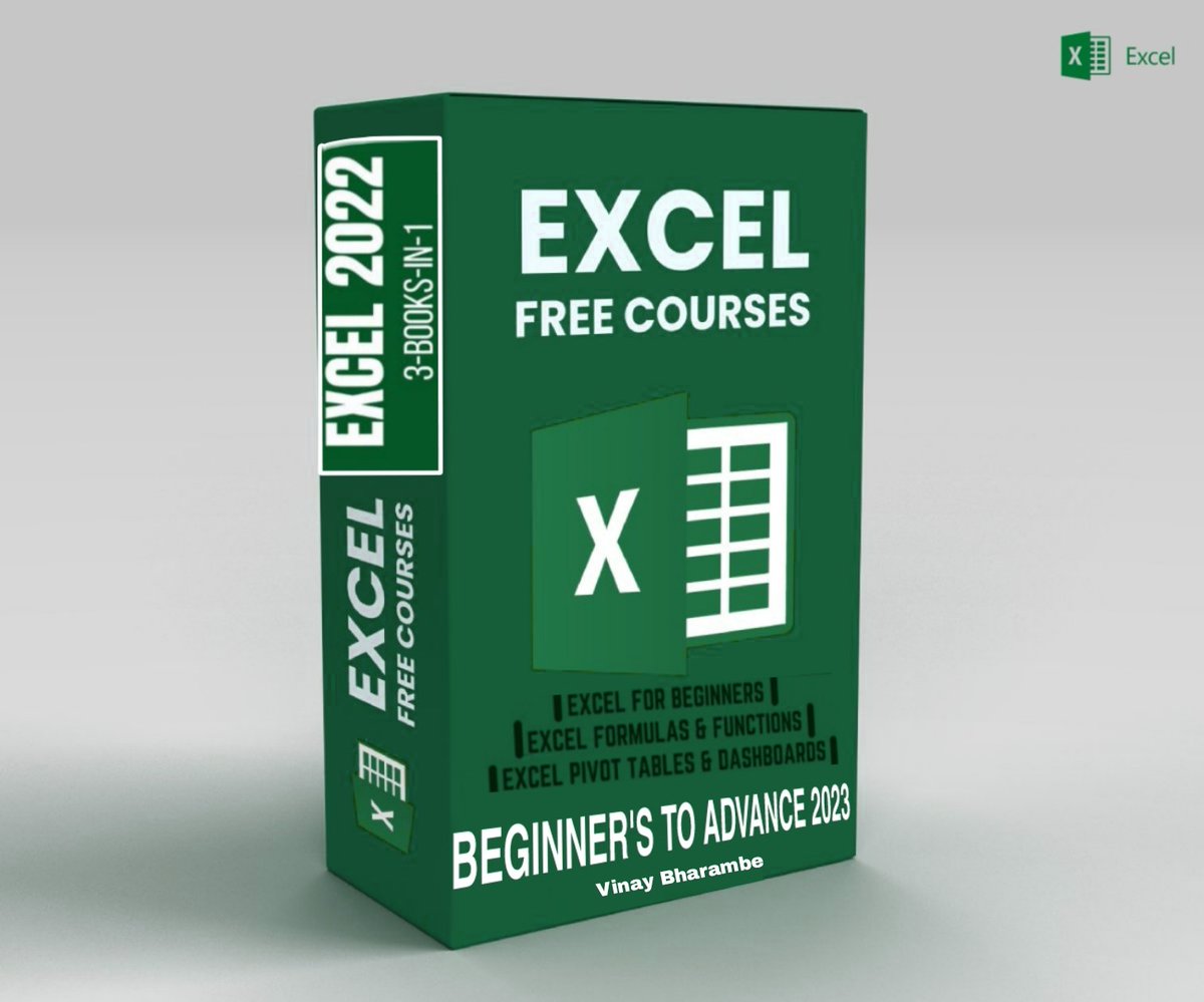 👁️FREE Excel Ultimate Guide (PDF Bible + Excel Formula + Data Analysis)

💀Excel Bible (Version - 1)
💀Excel Bible (Version - 2)
💀Excel Shortcut
💀VBA
💀Data Analysis

Simply:
1. Follow (So I Will Dm)📥
2. Like and Repost
3 Comment 'Send' to receive 100% copies!!📚

#excel
