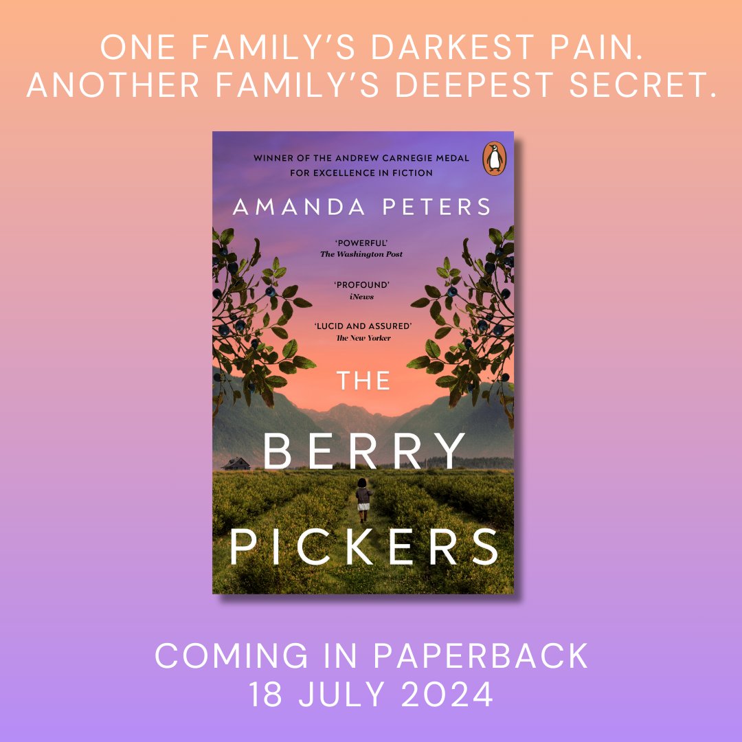 🍇 'Powerful' The Washington Post🍇 🍇 'Profound' iNews🍇 🍇 'Peters excels in writing characters for whom we can't help rooting' New York Times🍇 We're thrilled to share our brand new paperback look for #TheBerryPickers by Amanda Peters - out in the UK in July!