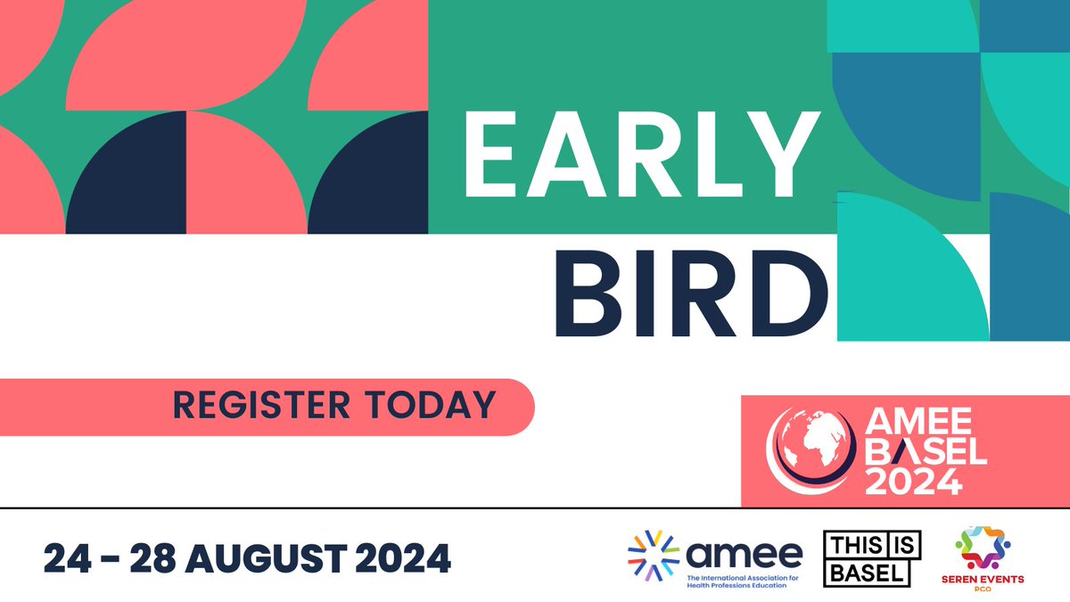 Challenge assumptions, push boundaries & inspire change! Less than 4 weeks until our early bird rate closes, register today to join us at #AMEE2024: ow.ly/NXaG50Ryg3b Can't make it in person to Basel, you can always register to participate & join online!