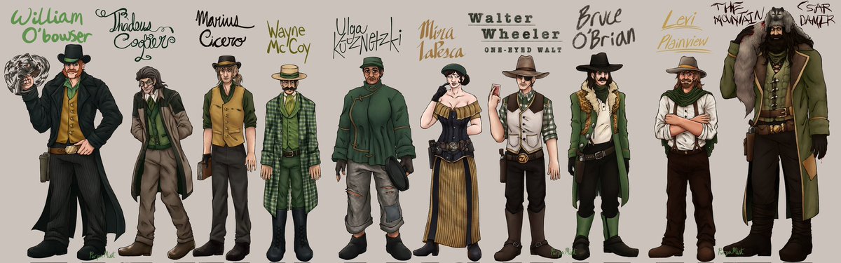 So, the Bowser Boys are quite a unique bunch of characters, so since I like character design, I thought it’d be a fun experiment to make a character line-up of all of them! #wildrp #wildrpfanart